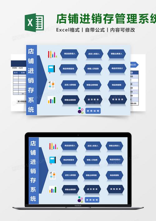 店铺进销存管理系统excel模板下载_熊猫办公